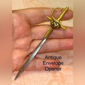 Vintage (1930-1940) Gold and Silver Sword Letter Opener